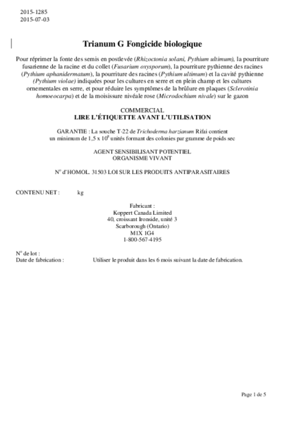 Trianum-G - PMRA Label FR