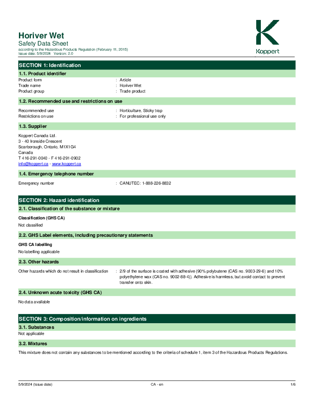 SDS Horiver Wetstick