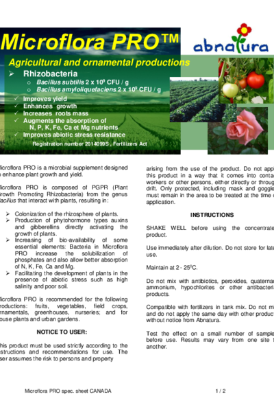 Microflora PRO - Label
