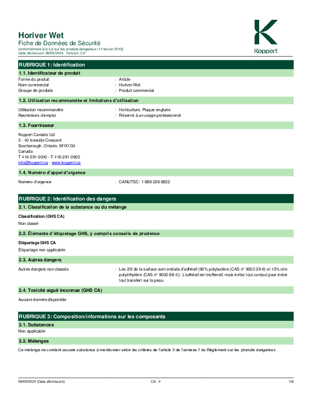 SDS Horiver Wetstick