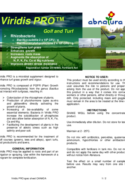 Viridis PRO - Label
