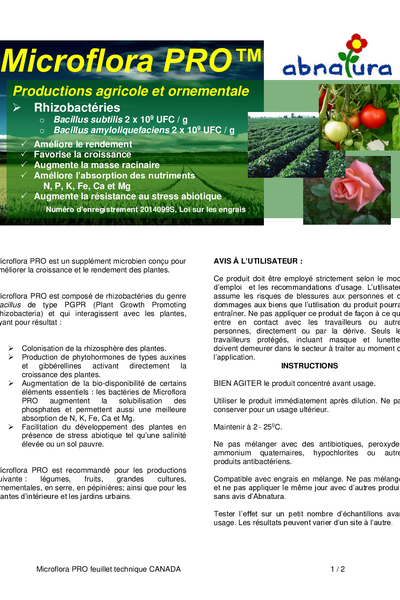 Microflora Pro Leaflet FR